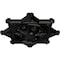 Ekena Millwork Antilles Ceiling Medallion (Fits Canopies up to 6"), Hand-Painted Black Pearl, 38 1/4"OD x 1 1/2"P CM38ANBPS - alternate 3